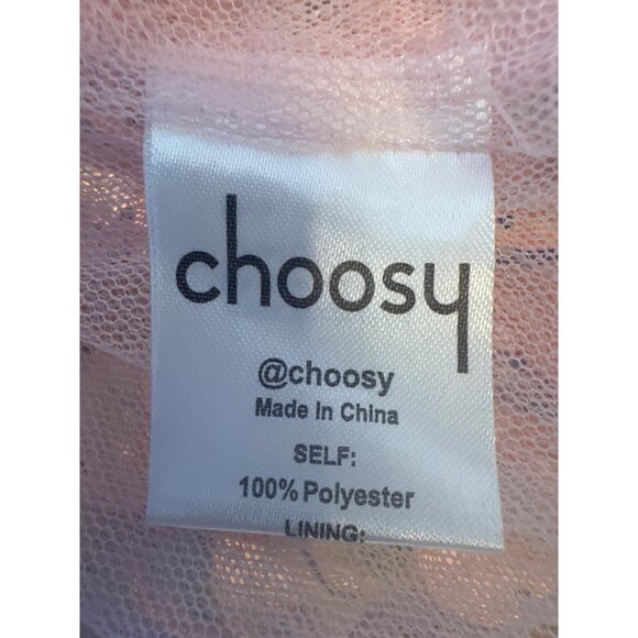 NWT Choosy Small holographic Sequin Embellished Pink Short Sleeve Oversized Top - Picture 7 of 9